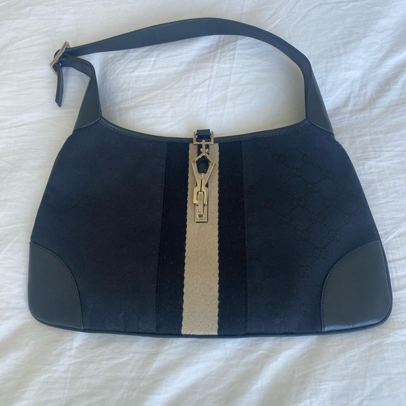 Gucci Jackie small GG black canvas hobo shoulder bag - Picture 9 of 14
